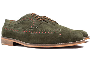 OLIVE GREEN LONG WING DERBY